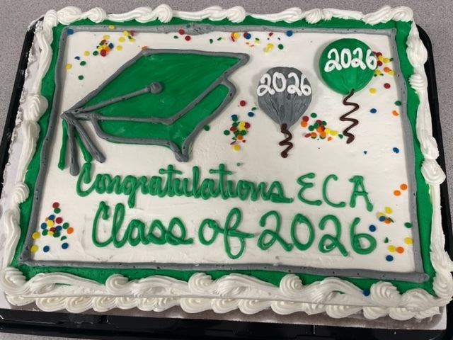 A picture of a cake that has a graduation cap and balloons with a message of congratulations written out.