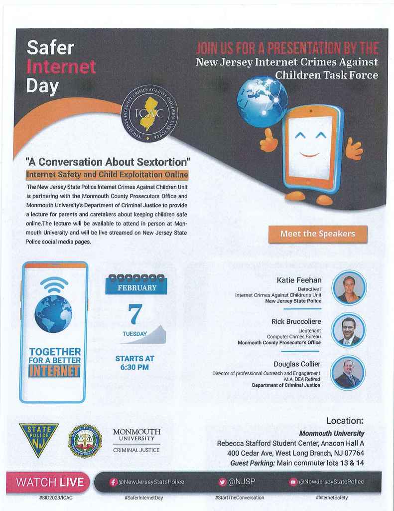Fliers with information about Cyber Safety