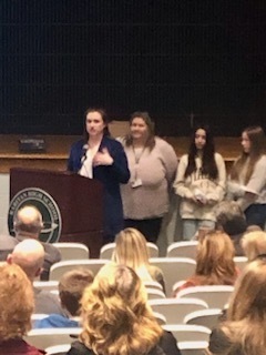 Mrs. Pawlicki & Mrs. Susino at the podium